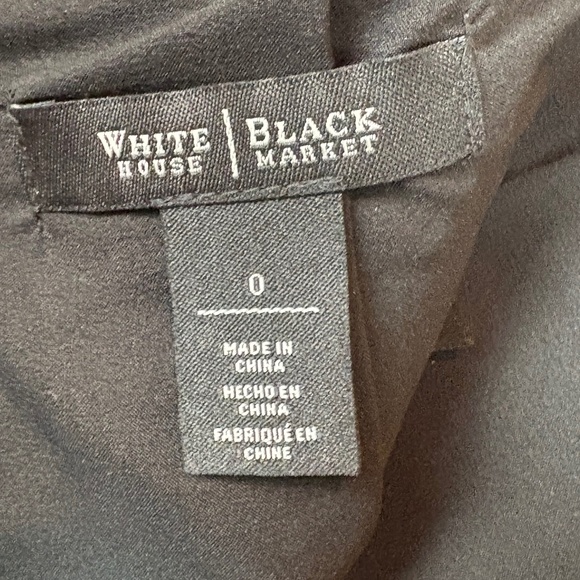 White House Black Market Black Genuine Leather Mini Pencil Skirt w/ Stud Accents - Picture 10 of 13